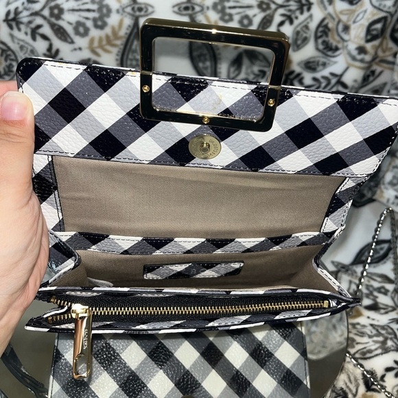 Talbots Women’s Gingham Leather Wristlet Wallet - Picture 8 of 15